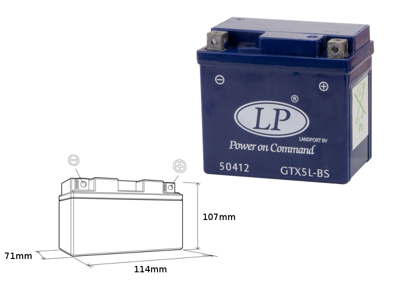 LANDPORT akumulátor gelový GTX5-3 (MG LTX5-3) 12V 4,5AH 114X71X107 bezúdržbový - zalitý - nahrazuje GTX5LBS L (9)